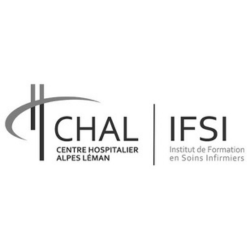 Logo CHAL IFSI noir et blanc